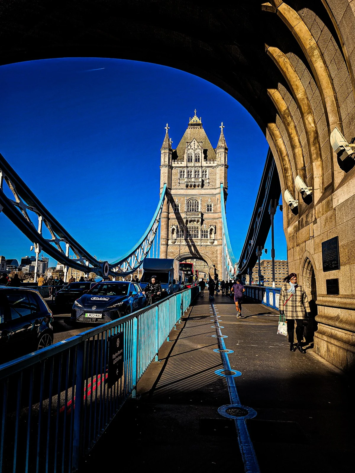Bridge framed by an arch