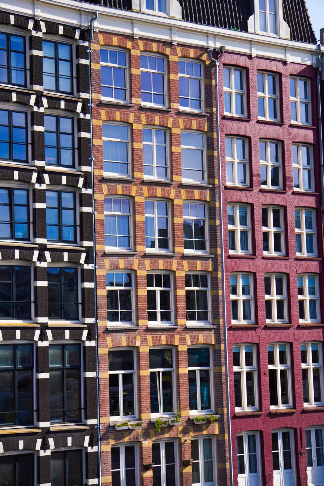 Colorful canal facades